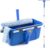 Window Cleaning Kit with Bucket 3 Gallon, 14″ Window Squeegee and 15″ Scrubber with 61″ Long Handle, Professional Window Washing Equipment Cleaner Tool for Home Outdoor Commercial Use