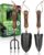 RESTMO 3-in-1 Heavy Duty Gardening Tools Kit, Premium Carbon Steel Garden Hand Tools with Ergonomic Wooden Handle Includes Trowel, Transplanter, and Cultivator, Ideal Gardening Gifts for Gardener