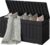 Devoko 78 Gallon Deck Box, Waterproof Resin Outdoor Storage Box for Outside and Patio, Outdoor Storage Bench Lockable for Patio Furniture, Garden Tools and Pool Supplies (Black, 78 Gallon)
