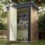 Devoko Outdoor Storage Shed 5 x 3 FT Lockable Metal Garden Shed Steel Anti-Corrosion Storage House with Single Lockable Door for Backyard Outdoor Patio (Brown)
