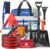 Car Emergency Kit with Jumper Cable, First Aid Kit, Winter Travel Assistance with Detachable Snow Shovel, Safety Emergency Kit for Cars, Trucks