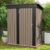 Patiowell 5×3 FT Outdoor Storage Shed, Tool Shed with Sloping Roof and Lockable Door, Metal Shed for Backyard Garden Patio Lawn, Brown