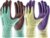 COOLJOB 2 Pairs Breathable Gardening Gloves for Women Medium, Stretch Soft Modal Base with Non Slip Rubber Coating, Palm Dipped Grip Work for Gardener Worker in Lawn Yard Factory Garden