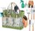 Gardening Tools 9-Piece Heavy Duty Garden Hand Tools with Fashion and Durable Garden Tools Organizer Handbag, Rust-Proof Garden Tool Set, Ideal Gardening Gifts for Women